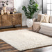 Cream Wool Flokati Shag Rug 120x180 cm