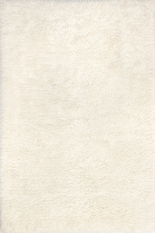 Cream Wool Flokati Shag Rug 120x180 cm