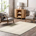 Cream Wool Solid Area Rug 120x180 cm