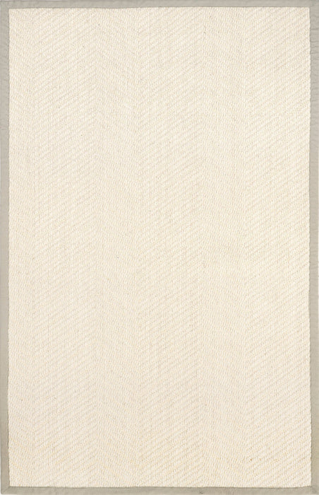 Cream Wool Solid Area Rug 120x180 cm