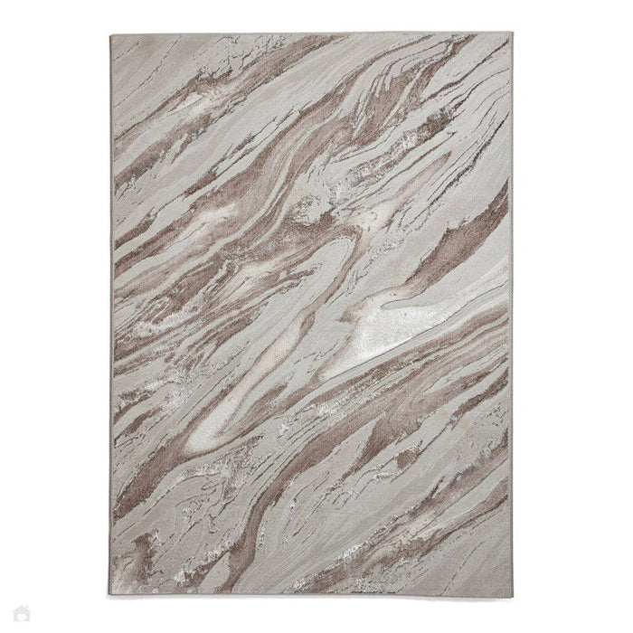 Creation 50100 Modern Multi Textured Super-Soft Marbled Cream/Beige/Brown Rug