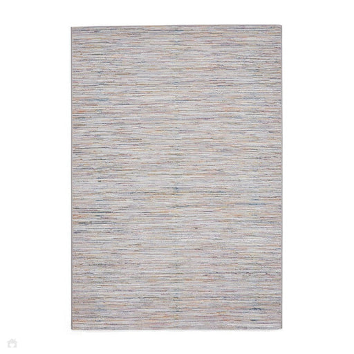 Creation 50164 Modern Banded Multi Textured Super-Soft Pink/Blue Rug