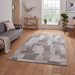 Creation 50178 Modern Distressed Multi Textured Super-Soft Brown/Beige Rug