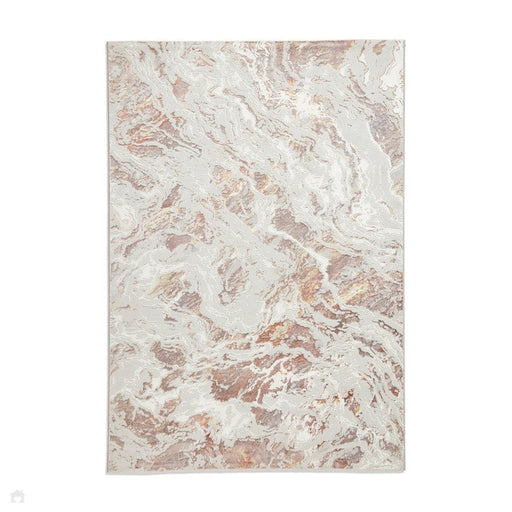 Creation 50200 Modern Marbled Multi Textured Super-Soft Pink/Blue Rug