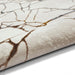 Creation G2848 Modern Abstract Metallic Shimmer Soft High-Density Textured Ivory/Gold Rug