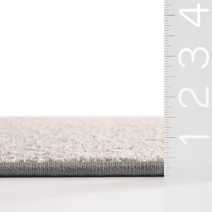 Custom Beige Grey Wavy Ridged Area Rug 50 cm