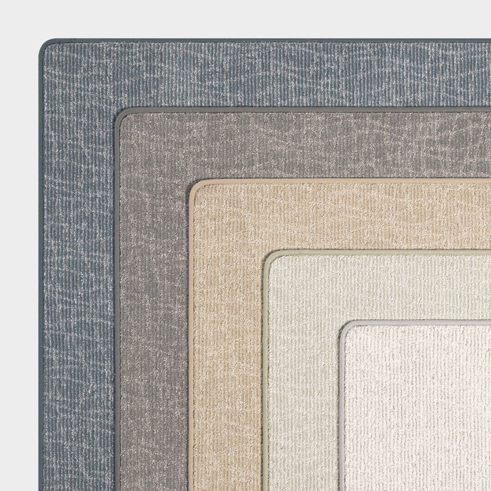 Custom Beige Grey Wavy Ridged Area Rug 50 cm