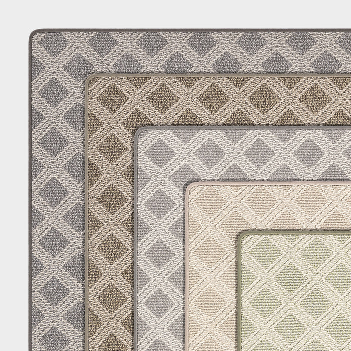 Custom Beige Trellis Area Rug for Home Décor