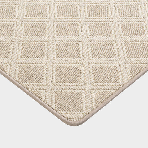 Custom Beige Trellis Area Rug for Home Décor