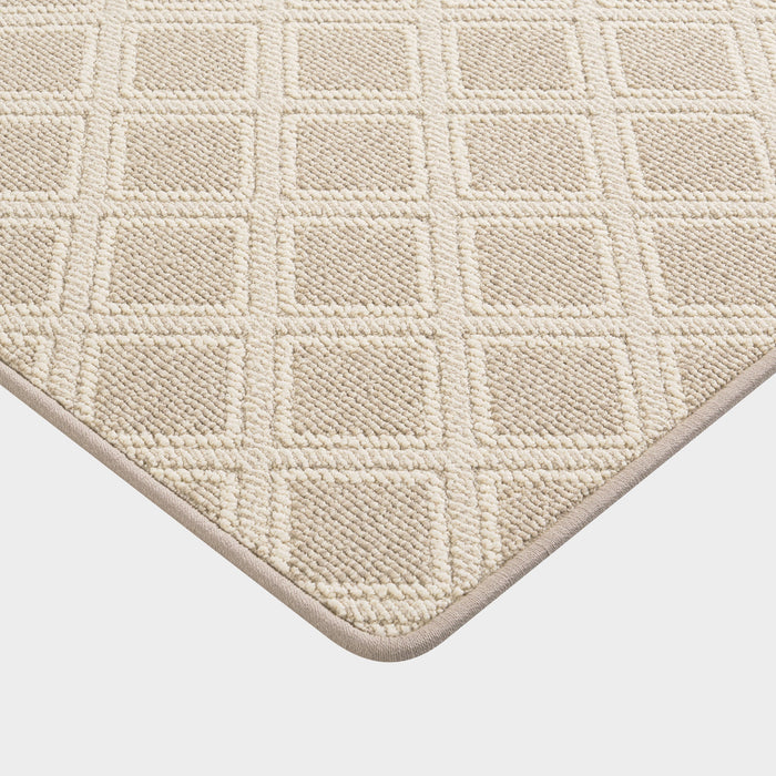 Custom Beige Trellis Area Rug for Home Décor