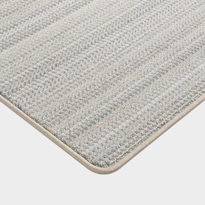 Custom Blue Micro-Chevron Area Rug 120x180 cm