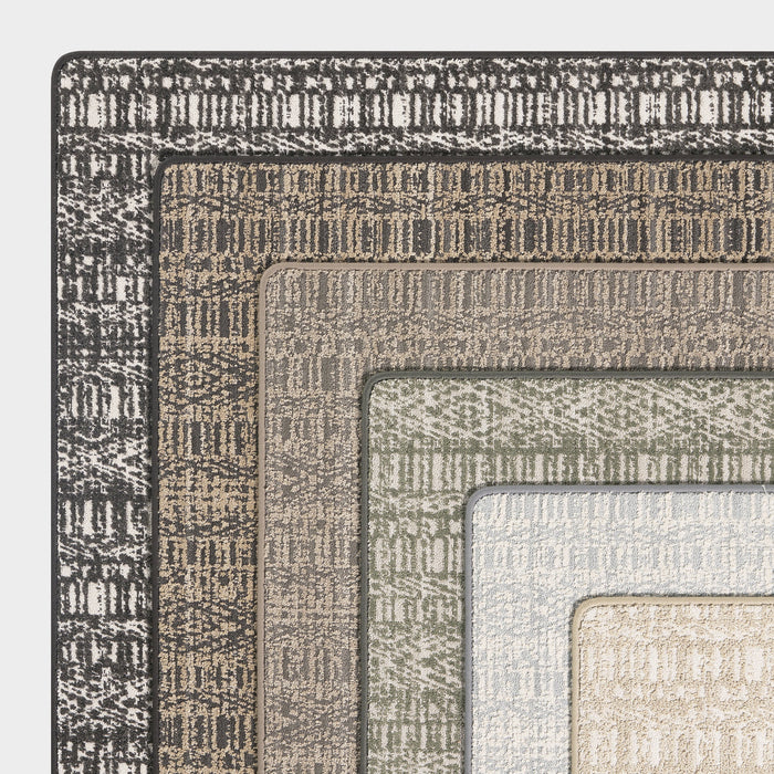 Custom Charcoal Distressed Rug Inspired By Antique Tapestries