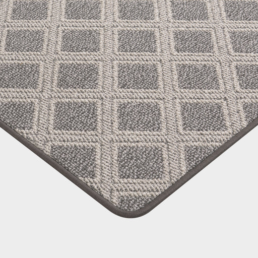 Custom Dark Grey Trellis Area Rug 50x60 cm