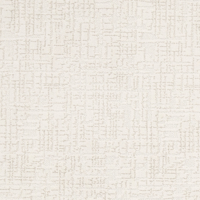 Custom Distressed Crosshatch Area Rug in Neutral Tones