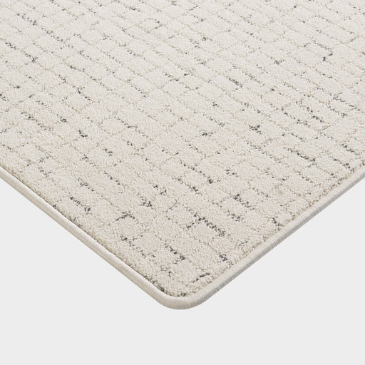 Custom Ivory Checked Rug With Pet Protection Technology