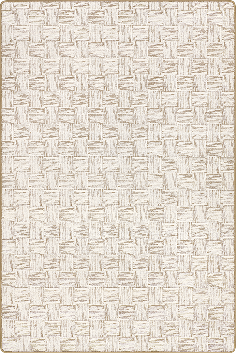 Custom Ivory Tiled Area Rug 50x60 cm