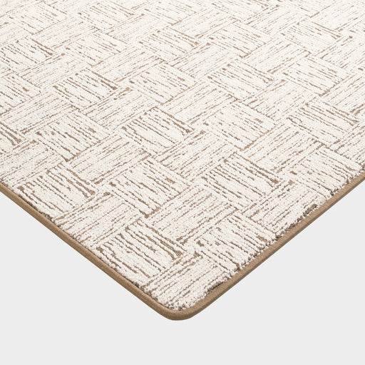 Custom Ivory Tiled Sample Rug for Home Comfort