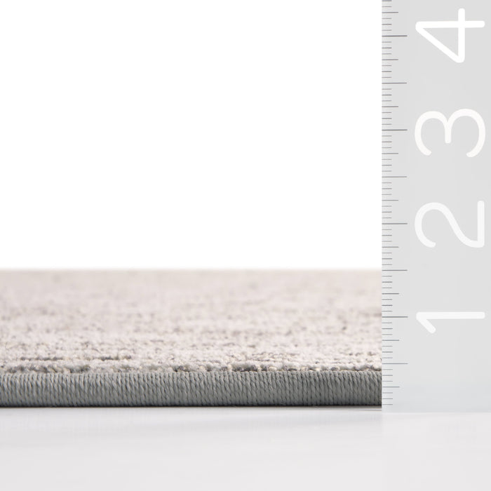 Custom Light Grey Ribbed Area Rug 137x183 cm