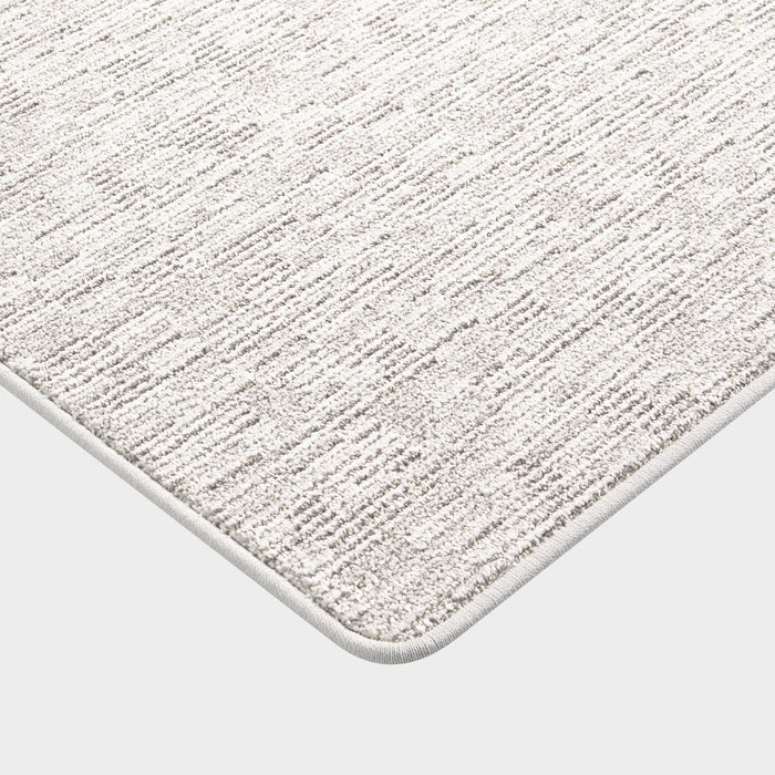 Custom Light Grey Ribbed Area Rug 137x183 cm