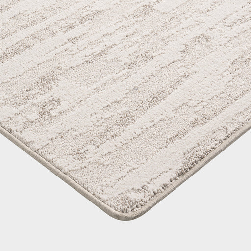 Custom Light Taupe Rug with Abstract Brushstroke Pattern