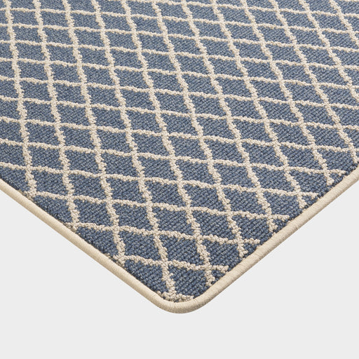 Custom Midnight Blue Diamond Pattern Rug 150x240 cm