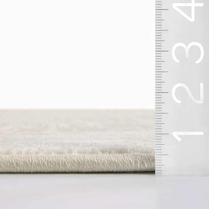 Custom Off White Crosshatch Area Rug 152cm