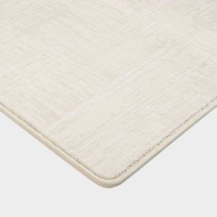 Custom Off White Crosshatch Area Rug 152cm