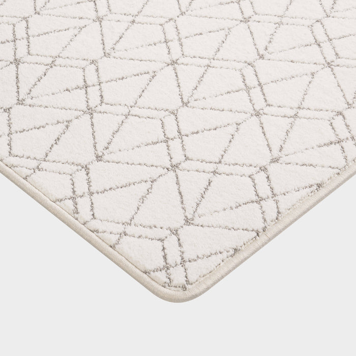 Custom Off White Geometric Area Rug 50x60 cm