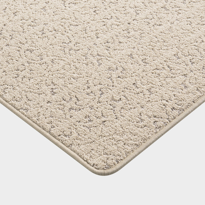 Custom Tan Distressed Brocade Area Rug for Pets and Kids