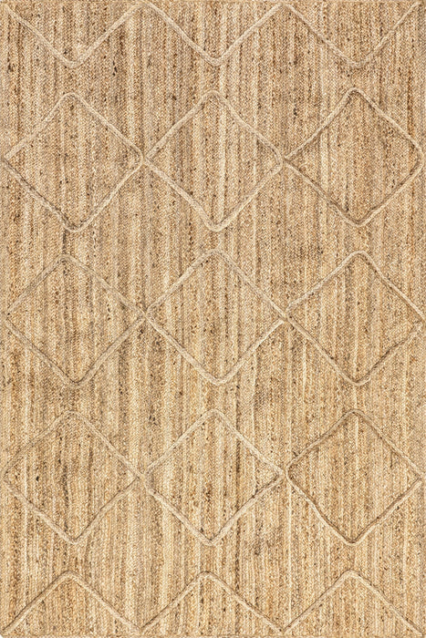 Dacia Natural Jute Trellis Area Rug 152x213 cm