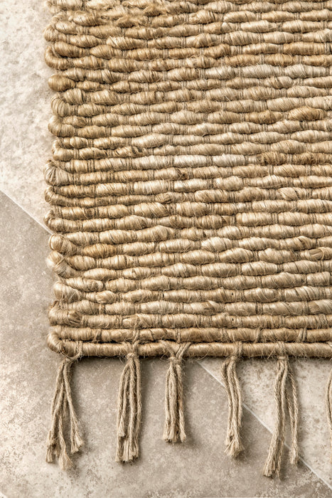 Dahlia Natural Jute Area Rug With Tassels 160 x 230 cm