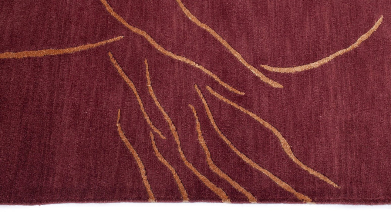 Dailiana Rose Wine & Gold Rug