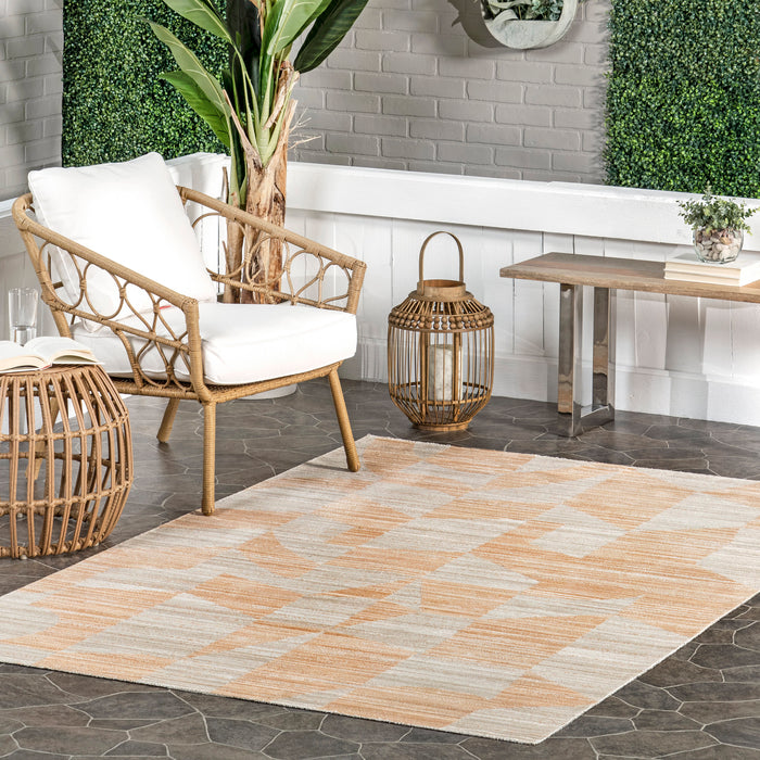 Dania Abstract Indoor Outdoor Washable Rug 150x240 cm Orange