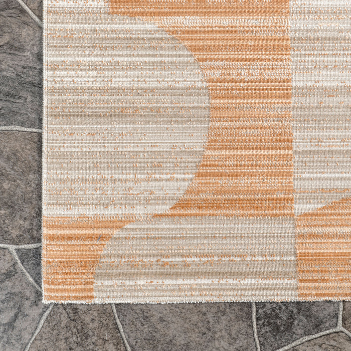 Dania Abstract Indoor Outdoor Washable Rug 150x240 cm Orange