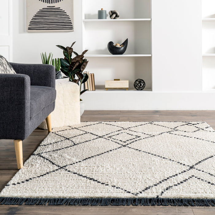 Daniella Moroccan Shag Area Rug 160x230 cm Beige