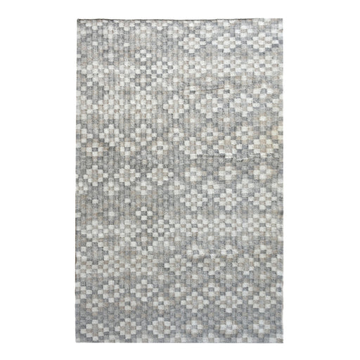 Danin Hand-Woven Wool Rug with Unique Squared Pattern