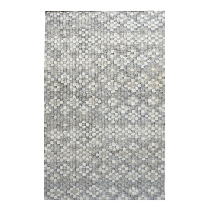 Danin Hand-Woven Wool Rug with Unique Squared Pattern