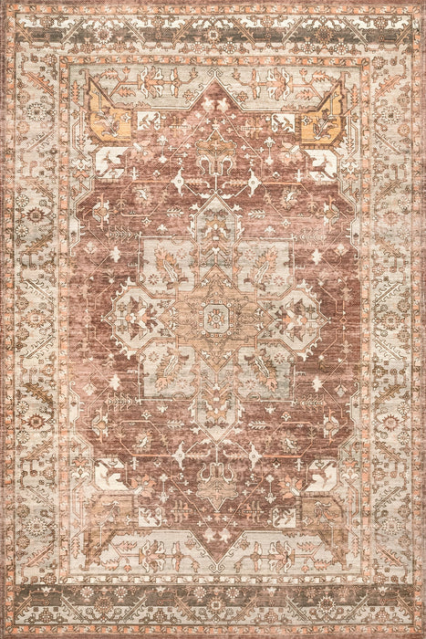 Daphne Medallion Area Rug 152 X 244 Centimeters Rust