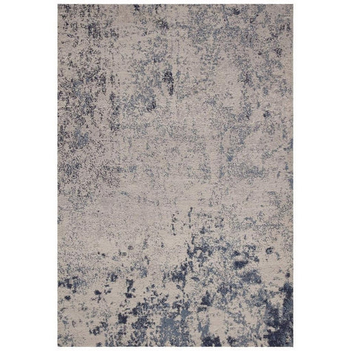 Dara Modern Abstract Durable Stain-Resistant Weatherproof Flatweave In-Outdoor Blue/Silver/Natural Rug