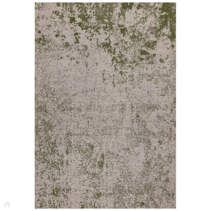 Dara Modern Abstract Durable Stain-Resistant Weatherproof Flatweave In-Outdoor Green/Silver/Natural Rug