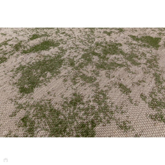 Dara Modern Abstract Durable Stain-Resistant Weatherproof Flatweave In-Outdoor Green/Silver/Natural Rug