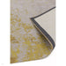 Dara Modern Abstract Durable Stain-Resistant Weatherproof Flatweave In-Outdoor Ochre Yellow/Silver/NaturalRug