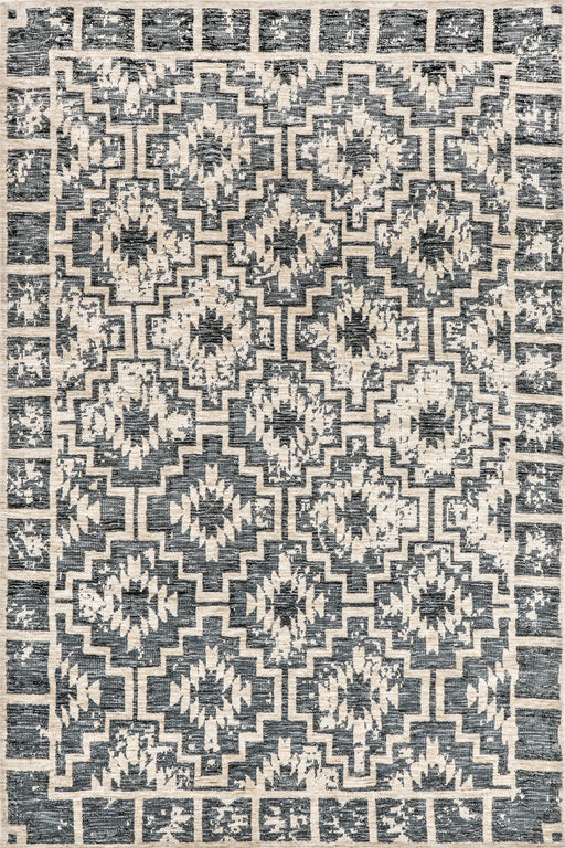 Dark Grey Geometric Celtic Area Rug 120x180 cm