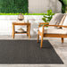 Dark Grey Indoor Outdoor Area Rug Durable Faux Jute 150x240 cm