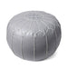 Dark Grey Moroccan Pouf Accent For Living Room Decor