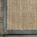 Dark Grey Seagrass Border Area Rug 160 cm x 230 cm