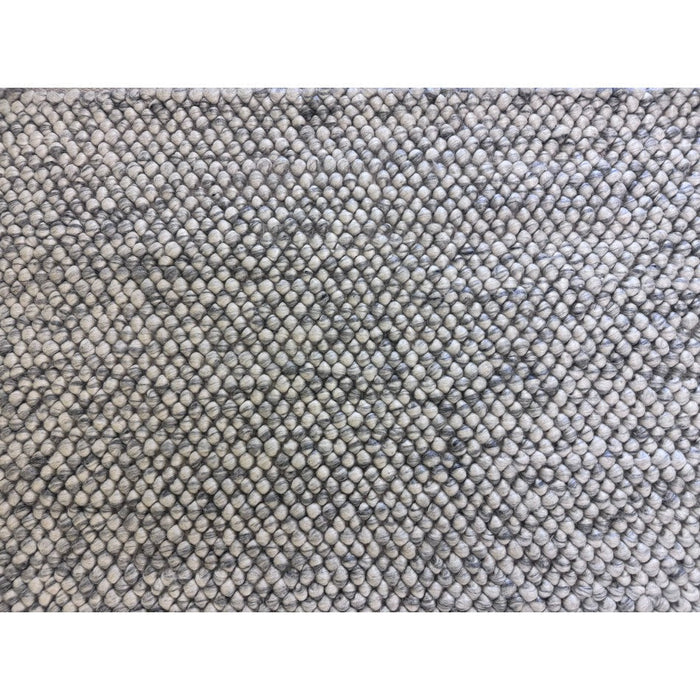 Delilah Modern Plain Mottled Beaded Pebble Hand-Woven Textured Wool Flat-Pile Cream Rug