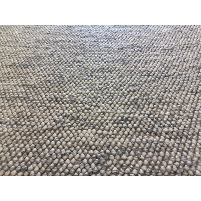 Delilah Modern Plain Mottled Beaded Pebble Hand-Woven Textured Wool Flat-Pile Cream Rug