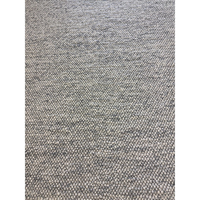 Delilah Modern Plain Mottled Beaded Pebble Hand-Woven Textured Wool Flat-Pile Cream Rug