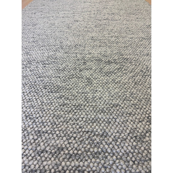 Delilah Modern Plain Mottled Beaded Pebble Hand-Woven Textured Wool Flat-Pile Cream Rug